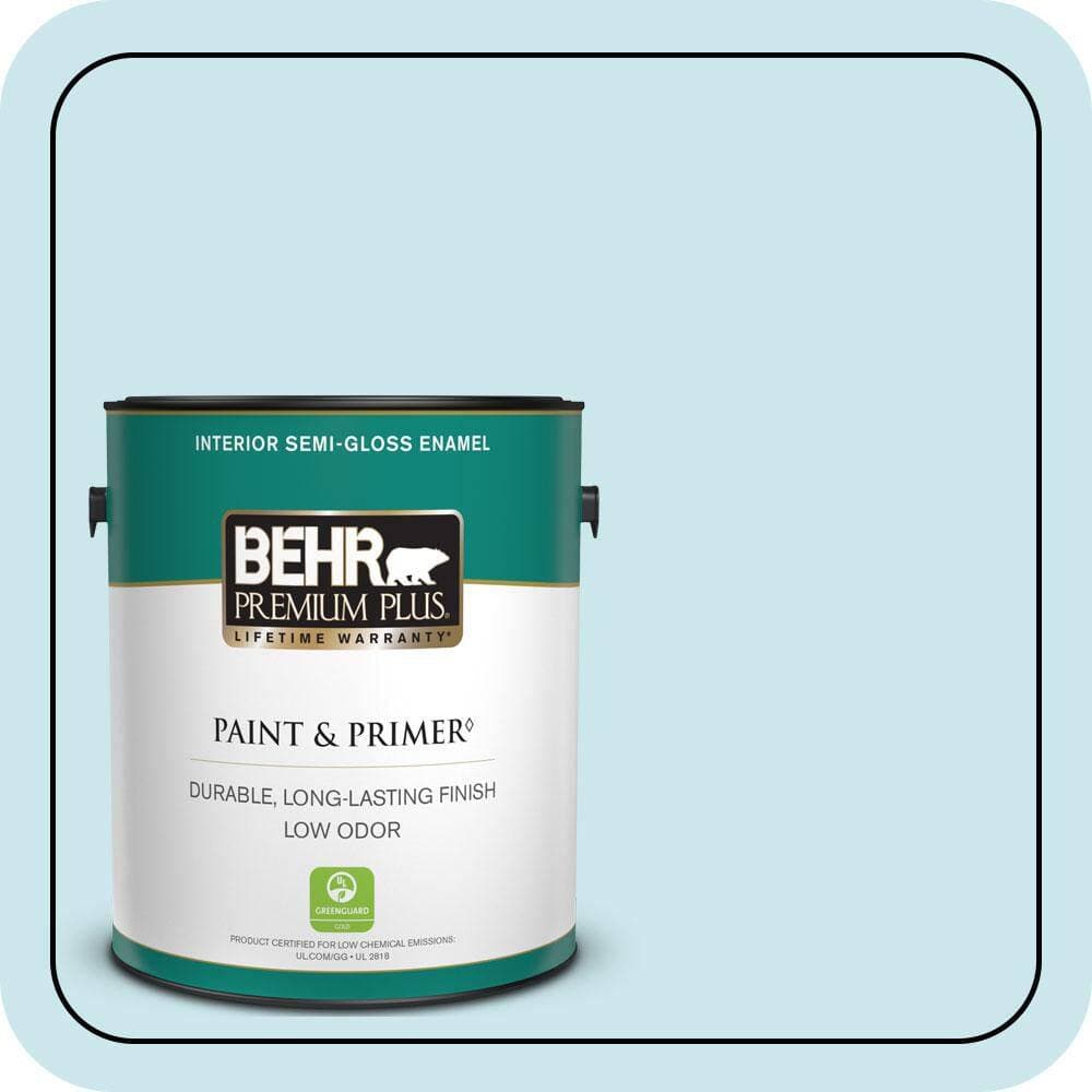BEHR PREMIUM PLUS 1 gal. #MQ3-52 Ethereal Mood Semi-Gloss Enamel Low Odor Interior Paint & Primer