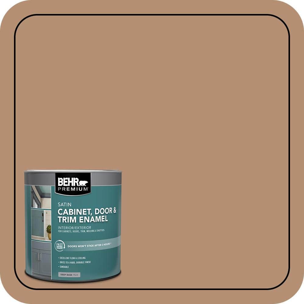 BEHR PREMIUM 1 qt. #S240-5 Poncho Satin Enamel Interior/Exterior Cabinet, Door & Trim Paint (2)