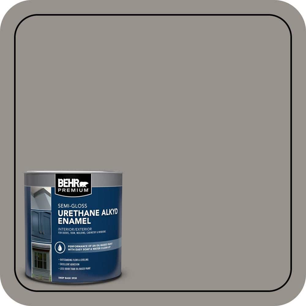 BEHR PREMIUM 1 qt. #PPU18-16 Elephant Skin Urethane Alkyd Semi-Gloss Enamel Interior/Exterior Paint