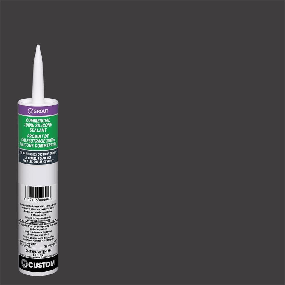 Custom Building Products Commercial #60 Charcoal 10.1 oz. Silicone Caulk (2)