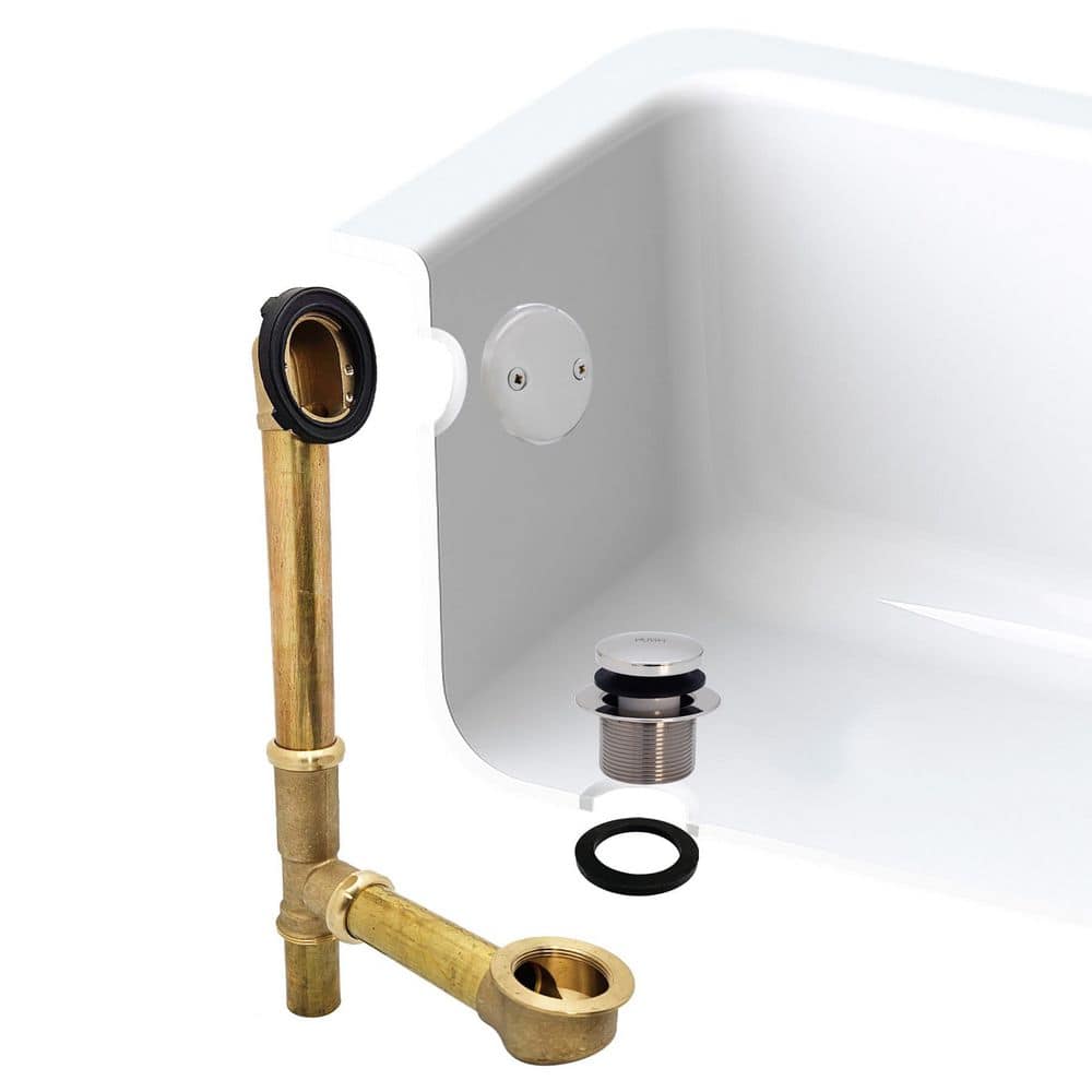 Westbrass 14 in. Brass Tip-Toe Drain Bath Waste (1)