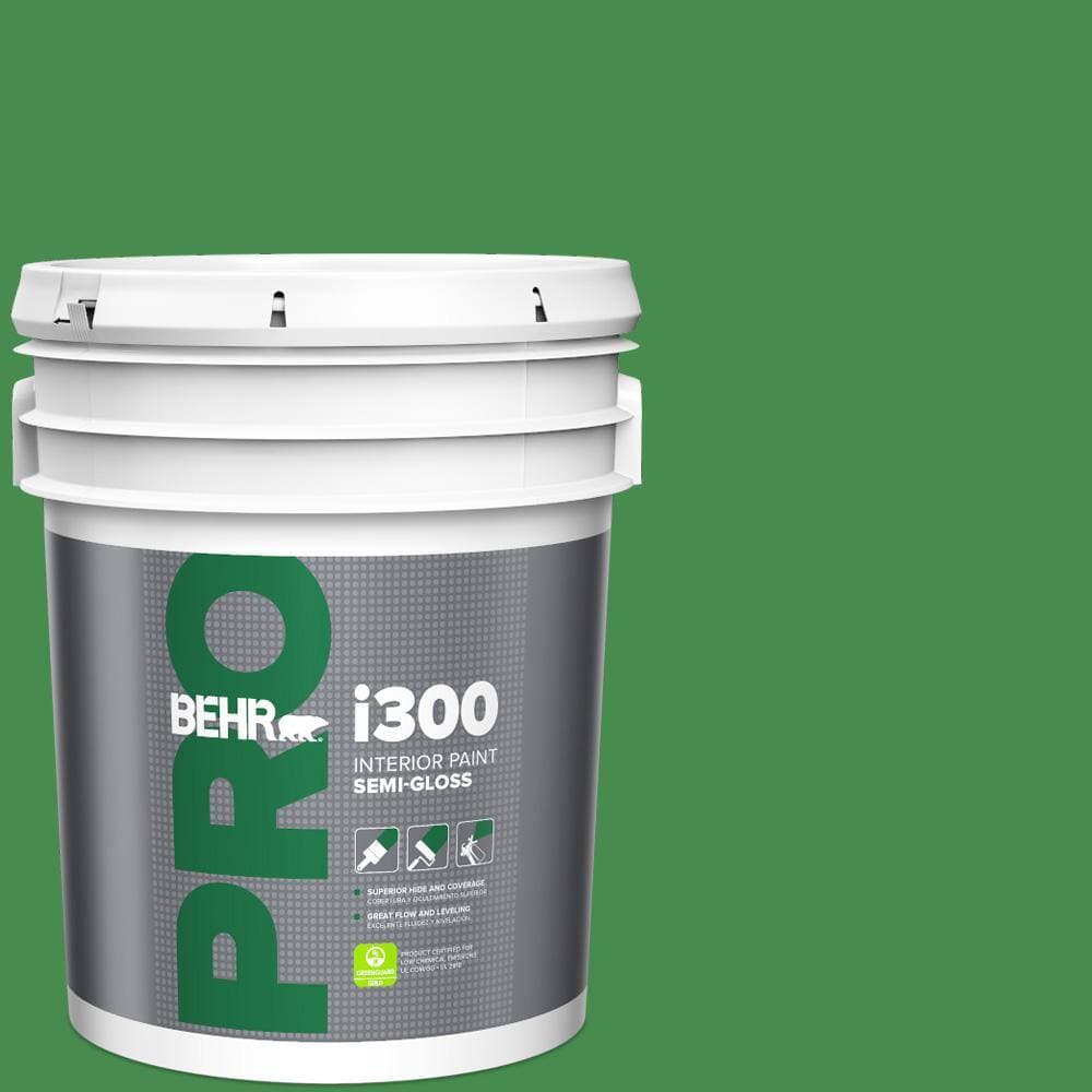 BEHR PRO 5 gal. #MQ4-48 Planet Green Semi-Gloss Interior Paint
