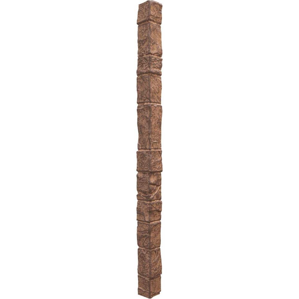 Ekena Millwork Universal Outside Corner for EverStone Faux Stone Siding Panels, 3"W x 3"D x 48"H, Arizona Color (1)