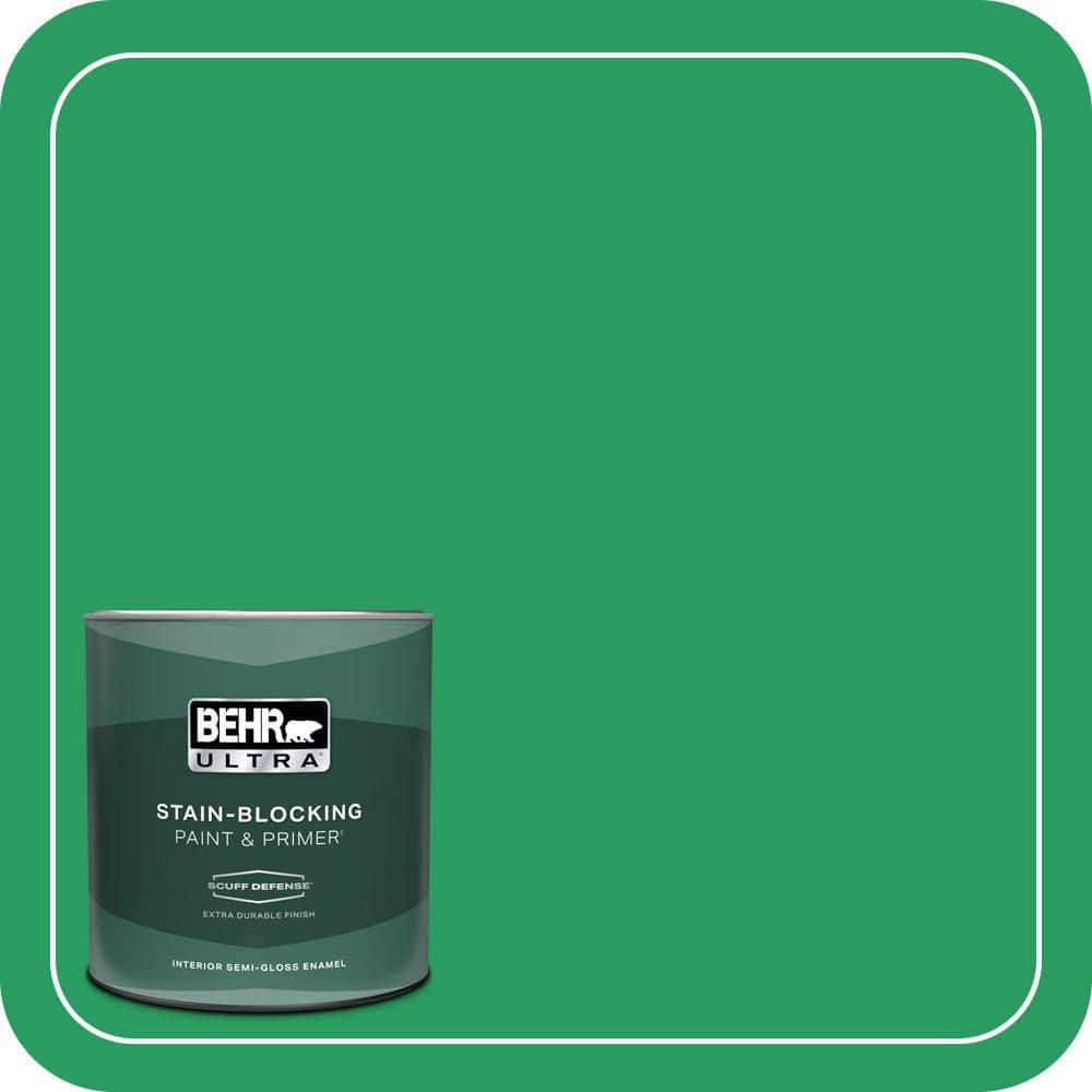 BEHR ULTRA 1 qt. #S-G-450 Herbal Tea Extra Durable Semi-Gloss Enamel Interior Paint & Primer