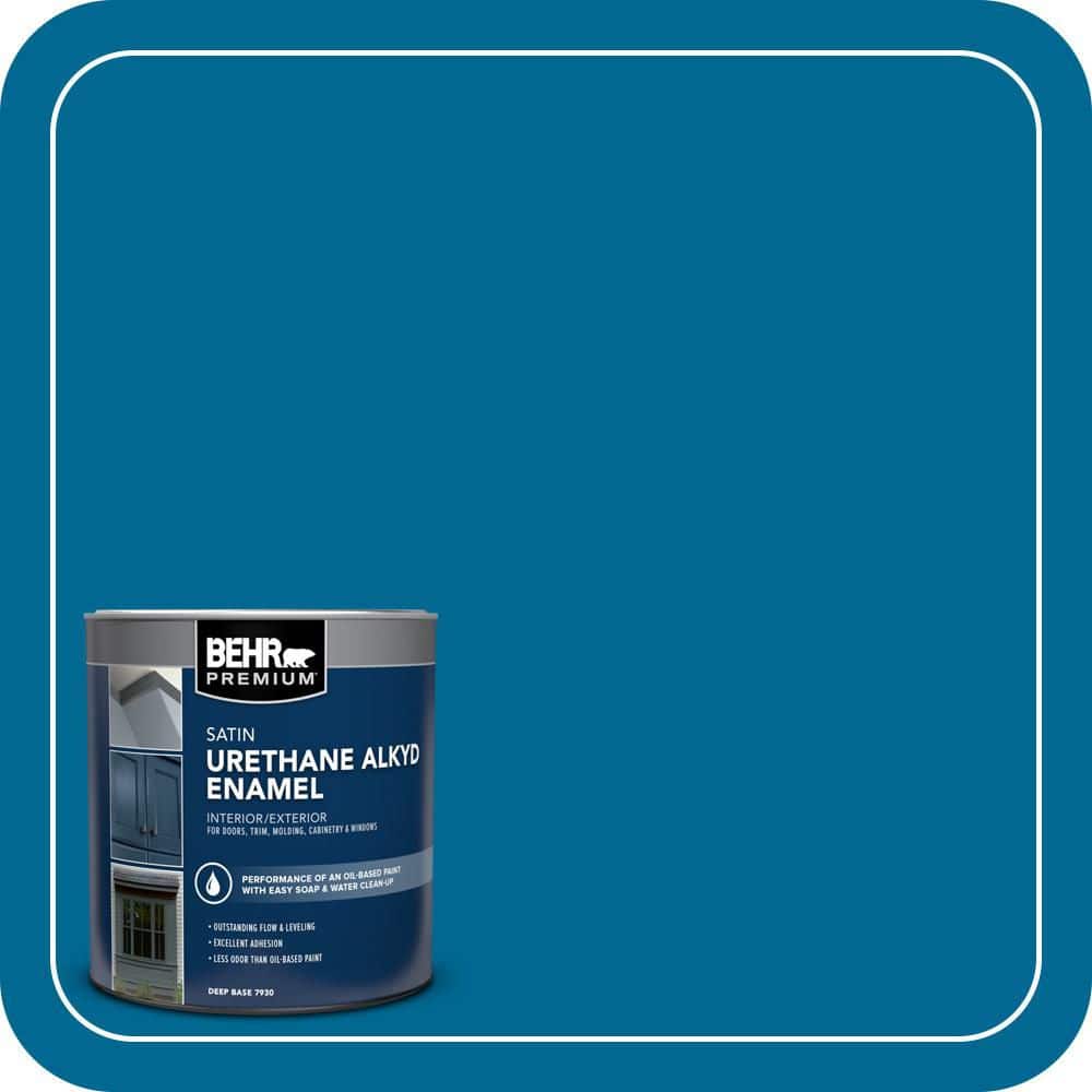 BEHR PREMIUM 1 qt. #OSHA-1 OSHA SAFETY BLUE Satin Enamel Urethane Alkyd Interior/Exterior Paint