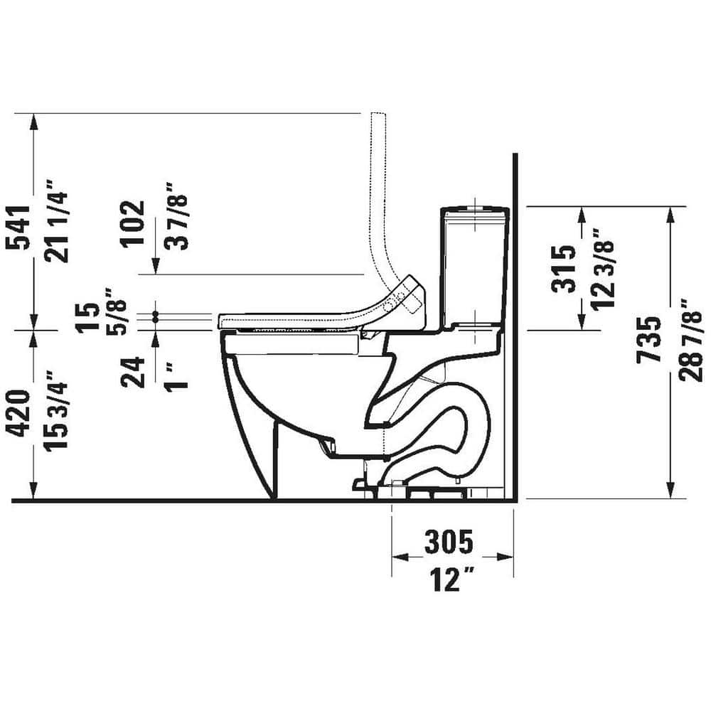 Duravit ME by Starck 1-Piece 1.32/0.92 GPF Dual Flush Elongated Toilet in White with Seat Included (3)