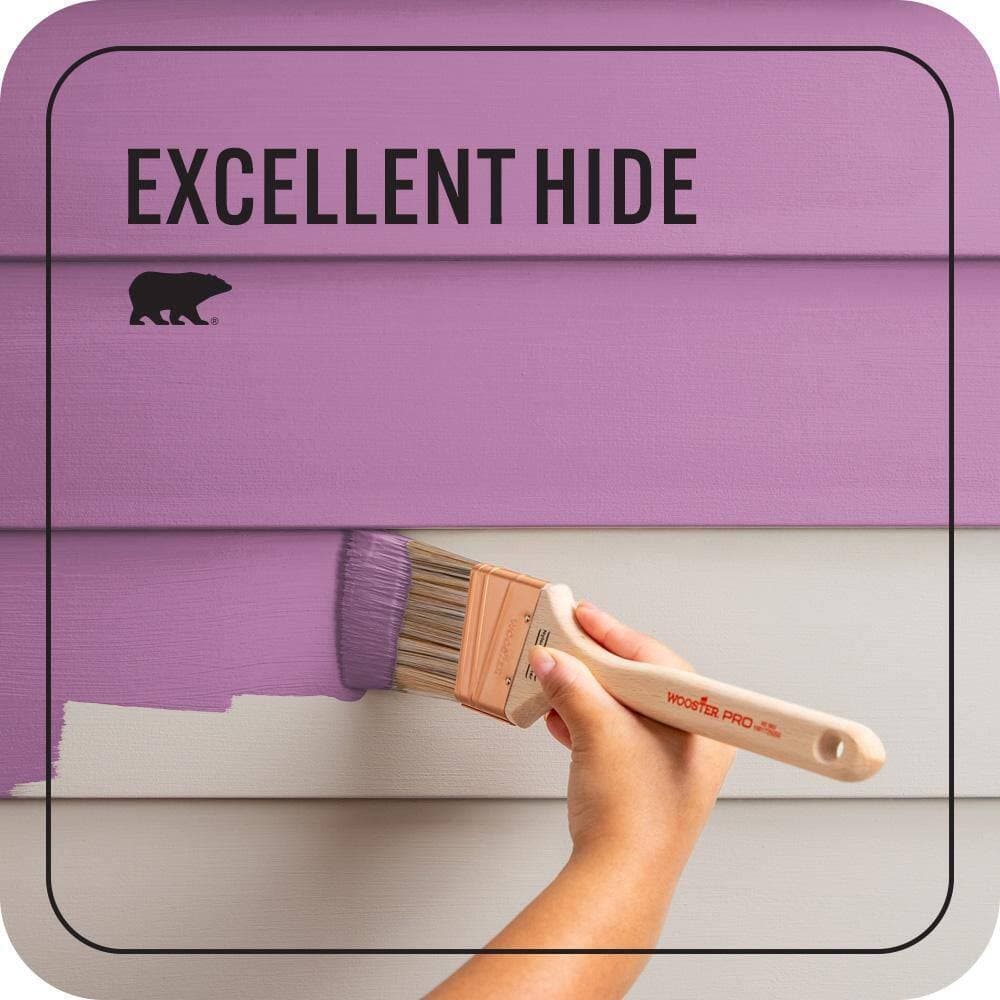 BEHR PREMIUM PLUS 1 gal. #P110-5A Eccentric Magenta Satin Enamel Exterior Paint & Primer (4)