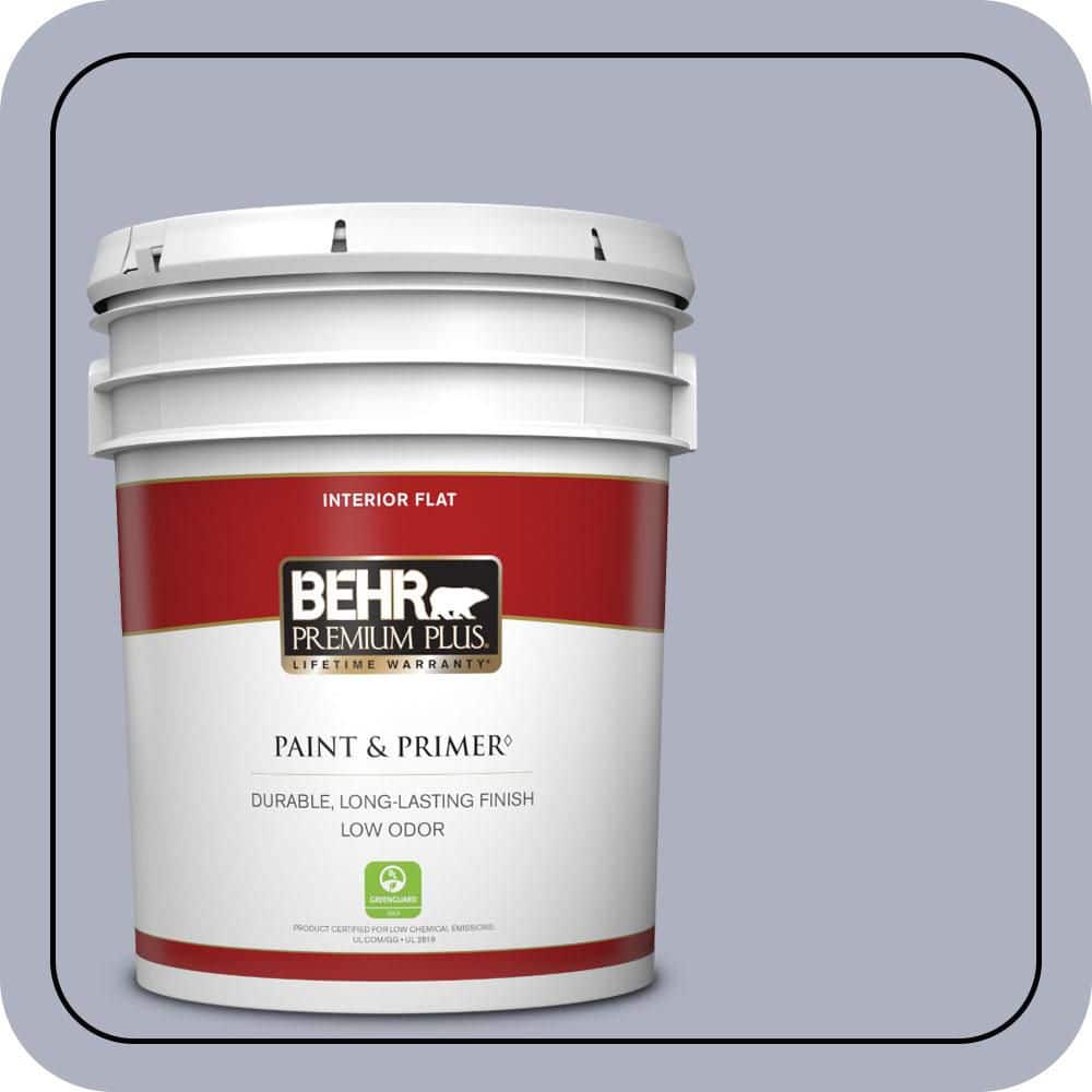 BEHR PREMIUM PLUS 5 gal. #S550-3 Chivalrous Flat Low Odor Interior Paint & Primer