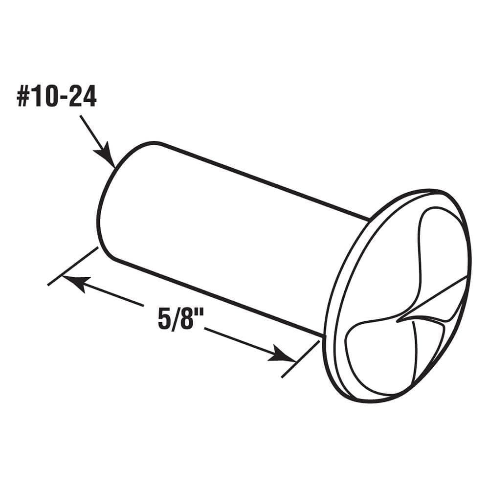 Prime-Line #10-24 x 5/8 in. Chrome One Way Barrel Nut (100-pack) (2)