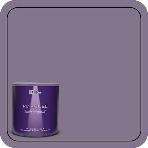 BEHR MARQUEE 1 qt. #S100-5 Purple Potion One-Coat Hide Eggshell Enamel Interior Paint & Primer (2)