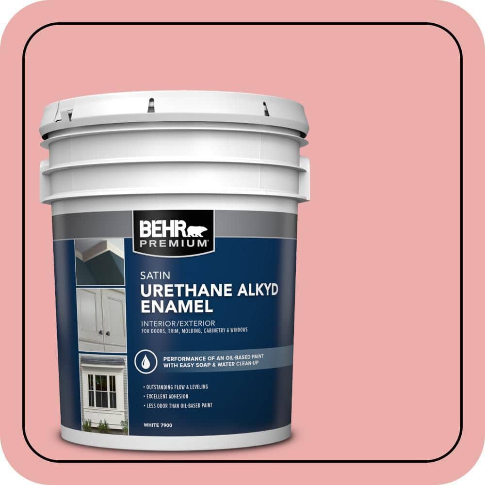 BEHR PREMIUM 5 gal. #M160-3 Sweet Tart Urethane Alkyd Satin Enamel Interior/Exterior Paint