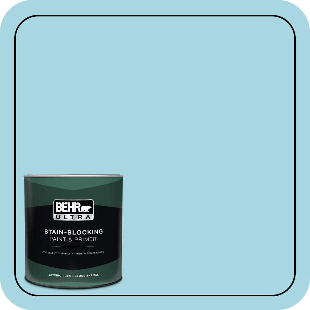 BEHR ULTRA 1 qt. #530C-3 Winsome Hue Semi-Gloss Enamel Exterior Paint & Primer