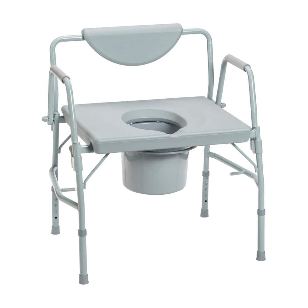 Drive Medical Bariatric Drop Arm Bedside Commode Chair (2)