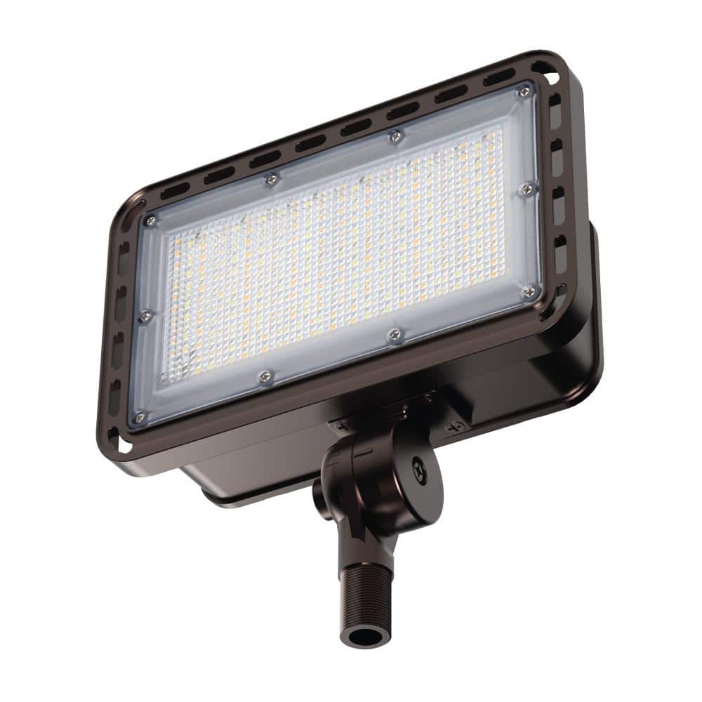 Feit Electric 4000/6000/8000 Lumen Select Integrated LED Selectable 5CCT Bronze Dusk to Dawn Commercial Ground/Wall Flood Light (2)