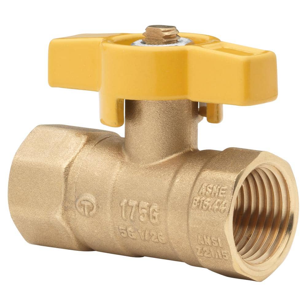 HOMEWERKS ½ in. FIP x ½ in. FIP Brass Gas Ball Valve (2)