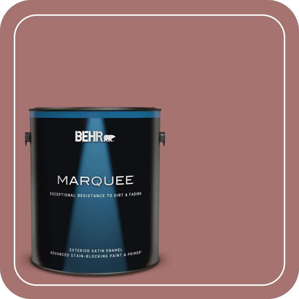 BEHR MARQUEE 1 gal. #MQ1-17 Autumn Russet Satin Enamel Exterior Paint & Primer
