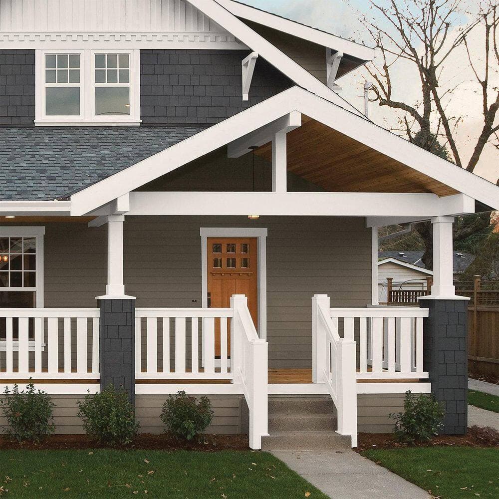 Glidden Premium 1 gal. PPG1076-1 Fuzzy Unicorn Semi-Gloss Exterior Latex Paint (4)