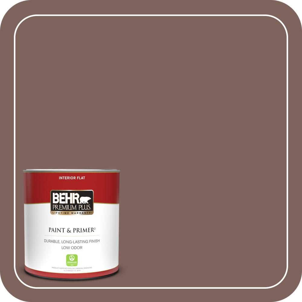 BEHR PREMIUM PLUS 1 qt. #N130-6 River Rocks Flat Low Odor Interior Paint & Primer