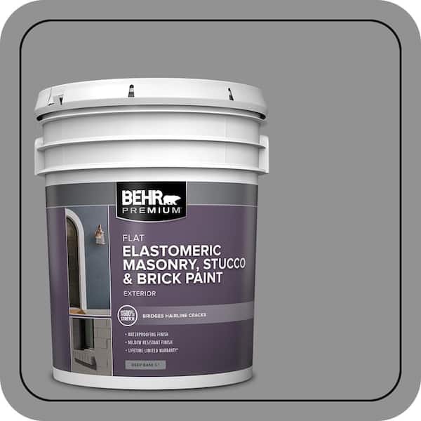 BEHR PREMIUM 5 gal. #N520-4 Cool Ashes Elastomeric Masonry, Stucco and Brick Exterior Paint (2)