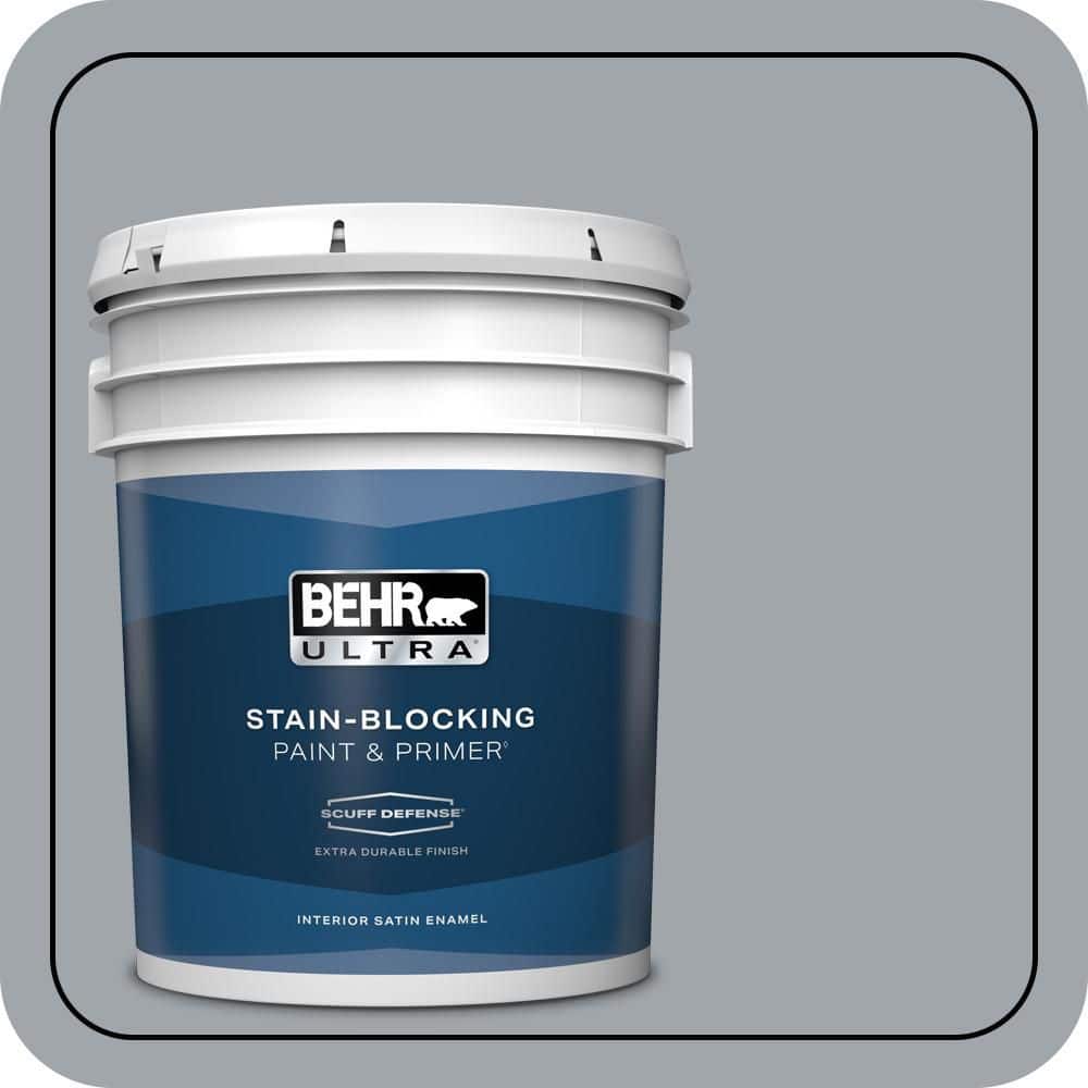 BEHR ULTRA 5 gal. #PPU26-19 Chance of Rain Extra Durable Satin Enamel Interior Paint & Primer