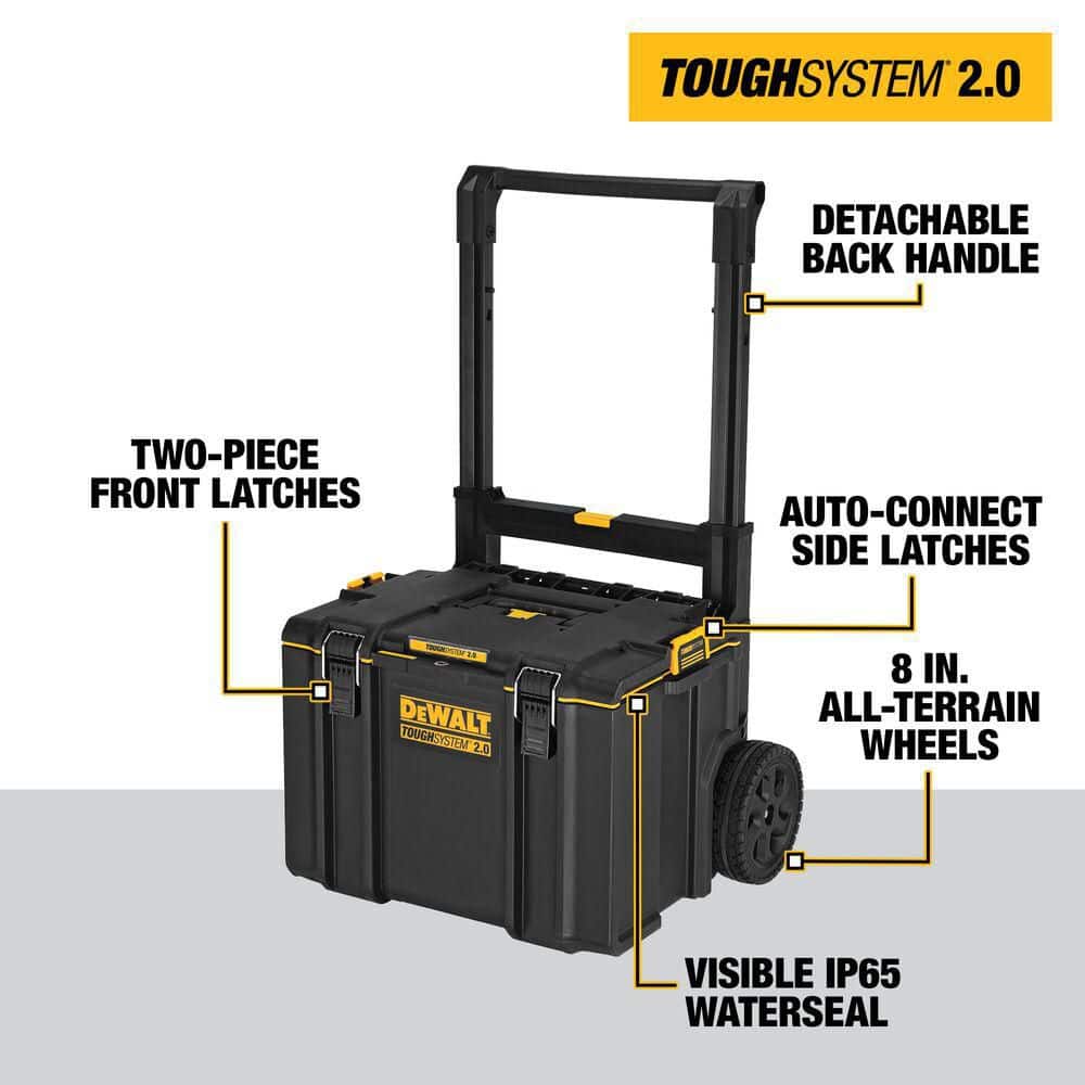 DEWALT 20V Lithium-Ion Cordless 6-Tool Combo Kit with 5.0 Ah and 2.0 Ah Batteries, Charger and Tough System 2.0 Rolling Toolbox (3)