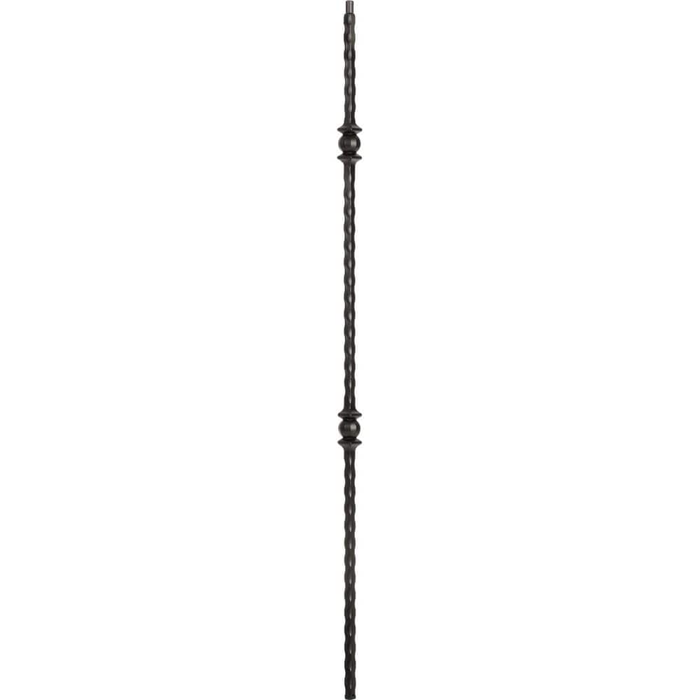 L. J. SMITH STAIR SYSTEMS 0.5 in. D x 0.5 in. W x 44 in. L Low Sheen Black Iron Baluster (1)