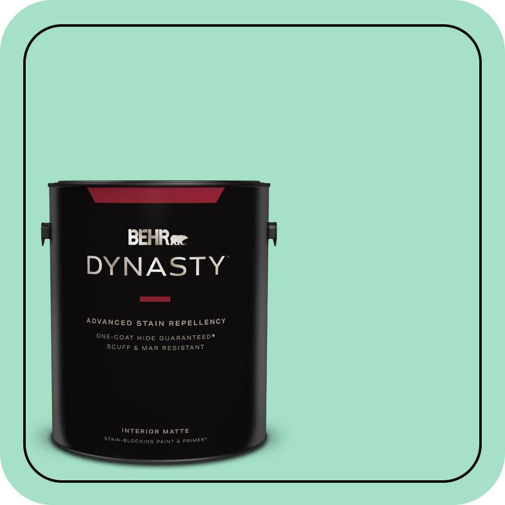 BEHR DYNASTY 1 gal. #470A-3 Reef Green Matte Interior Stain-Blocking Paint & Primer