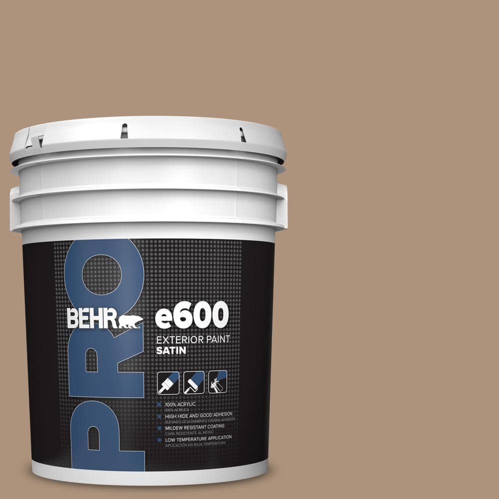 BEHR PRO 5 gal. #PPU4-04 Soft Chamois Satin Exterior Paint