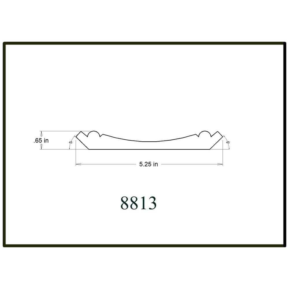 HOUSE OF FARA 3/4 in. x 5-1/4 in. x 96 in. MDF Primed Crown Moulding (2)
