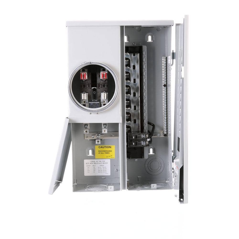 Siemens 100 Amp 12-Space 24-Circuit Overhead/Underground Surface Meter Combo Load Center