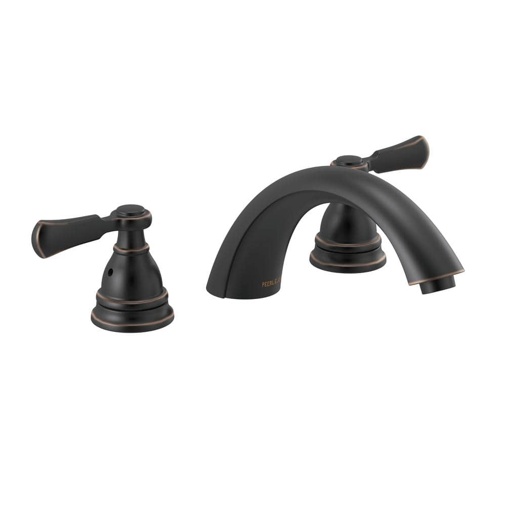 Peerless Elmhurst 2-Handle Deck Mount Roman Tub Trim Kit in Oil Rubbed Bronze (Valve Not Included)