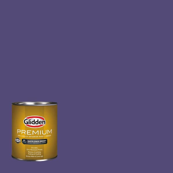 Glidden Premium 1 qt. PPG1175-7 Imperial Purple Satin Exterior Latex Paint (2)