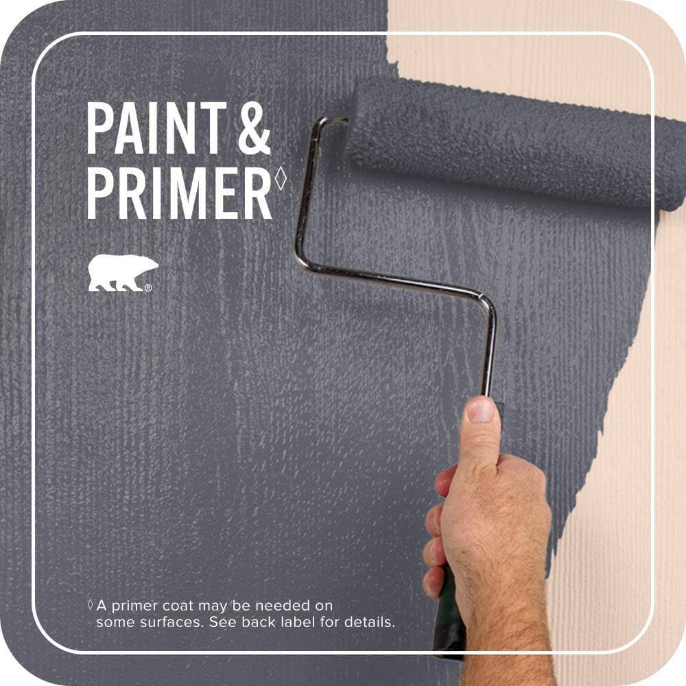 BEHR PREMIUM PLUS 1 gal. #N540-6 Script Ink Satin Enamel Exterior Paint & Primer (3)