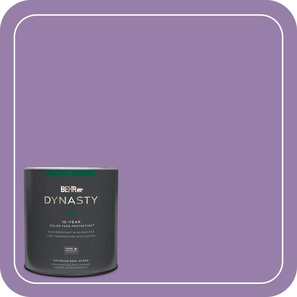 BEHR DYNASTY 1 qt. #650B-6 Elite Wisteria Semi-Gloss Enamel Exterior Stain-Blocking Paint & Primer