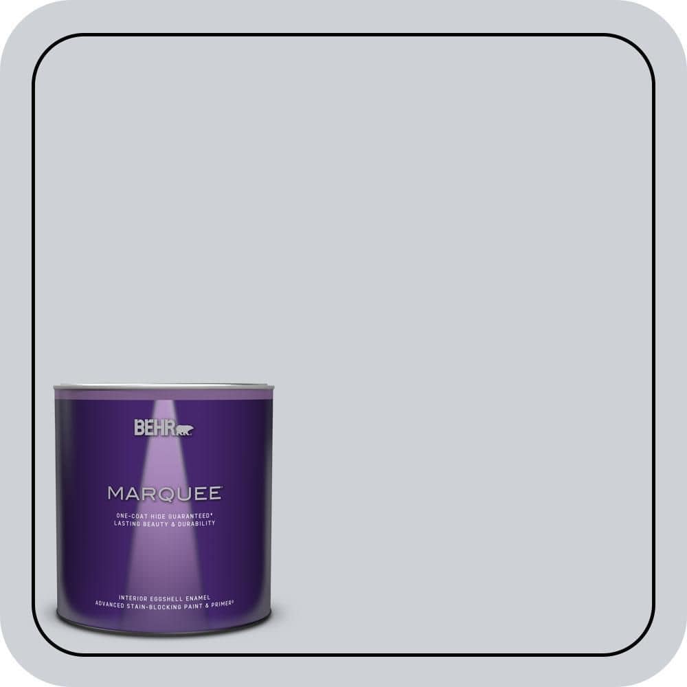 BEHR MARQUEE 1 qt. #MQ3-61 Moonlit Snow One-Coat Hide Eggshell Enamel Interior Paint & Primer