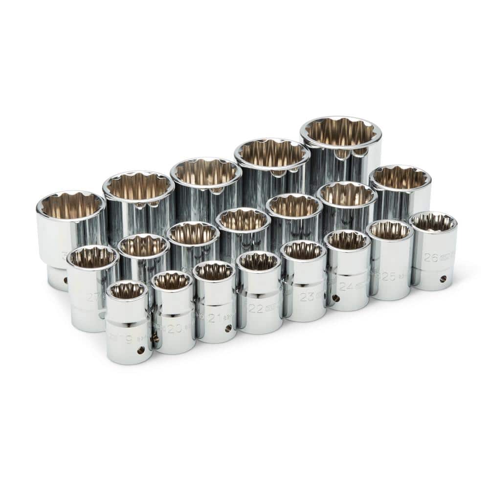 GEARWRENCH 3/4 in. Drive 12-Point Metric Standard Socket Set (20-Piece) (2)