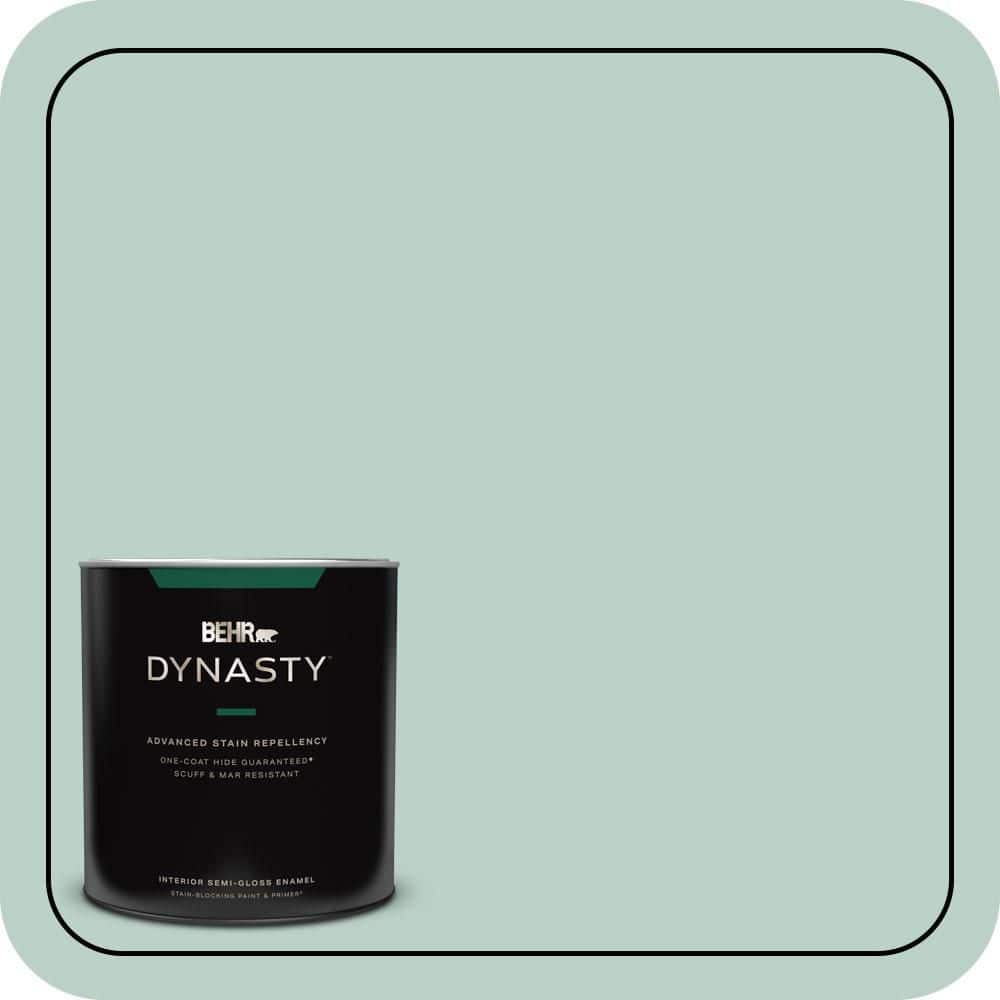 BEHR DYNASTY 1 qt. #S420-2 Moon Glass Semi-Gloss Enamel Interior Stain-Blocking Paint & Primer