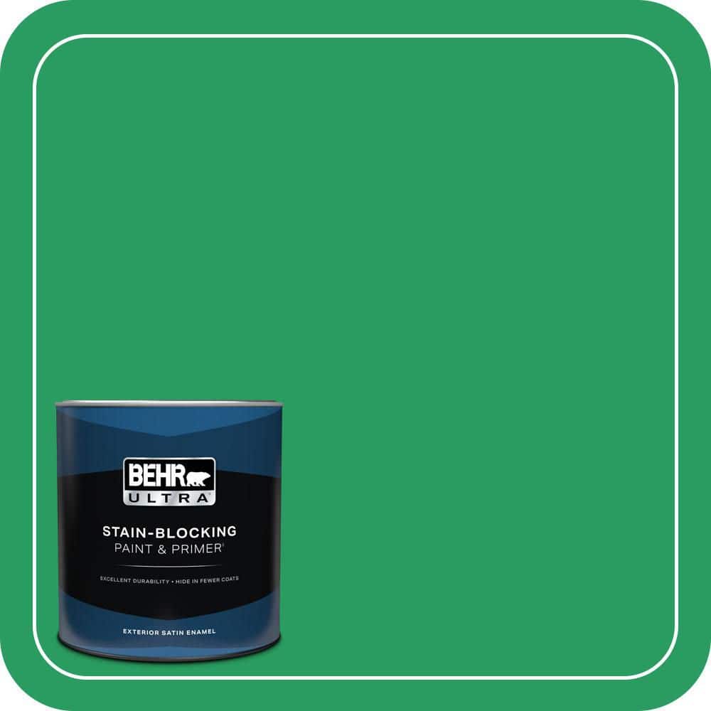 BEHR ULTRA 1 qt. #S-G-450 Herbal Tea Satin Enamel Exterior Paint & Primer