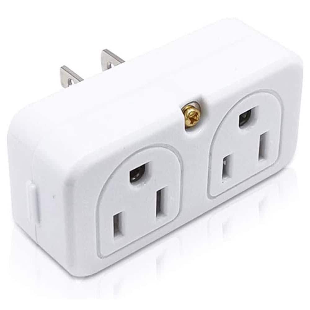 Yichuhaoxi 2-Prong Mini Wall Plug Multi Outlet Splitter with 4 Outlets for Home Office Travel Use 125V 15A 1875W (1)