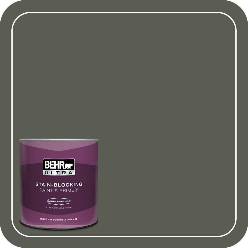 BEHR ULTRA 1 qt. #N380-7 Black Bamboo Extra Durable Eggshell Enamel Interior Paint & Primer