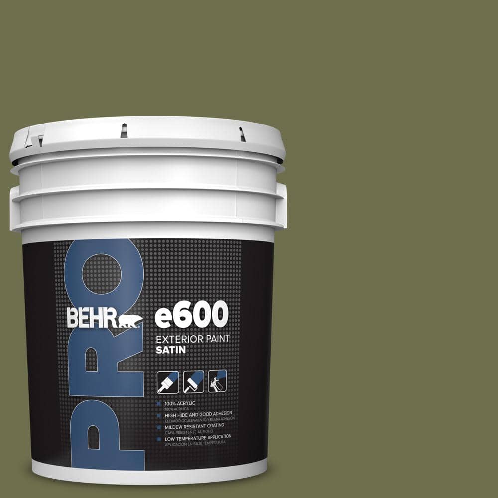BEHR PRO 5 gal. #S370-7 Outdoor Oasis Satin Exterior Paint (1)