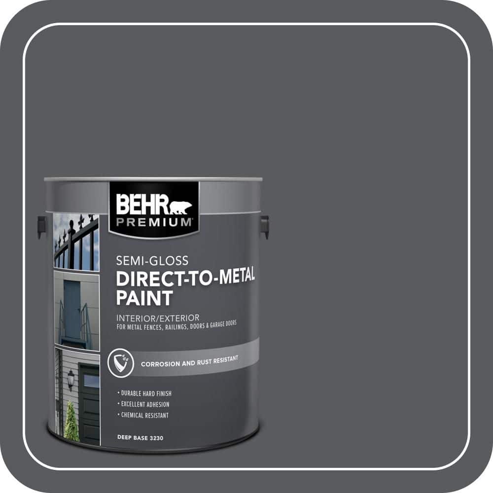 BEHR PREMIUM 1 gal. #AE-53 Midnite Hour Semi-Gloss Direct to Metal Interior/Exterior Paint (1)