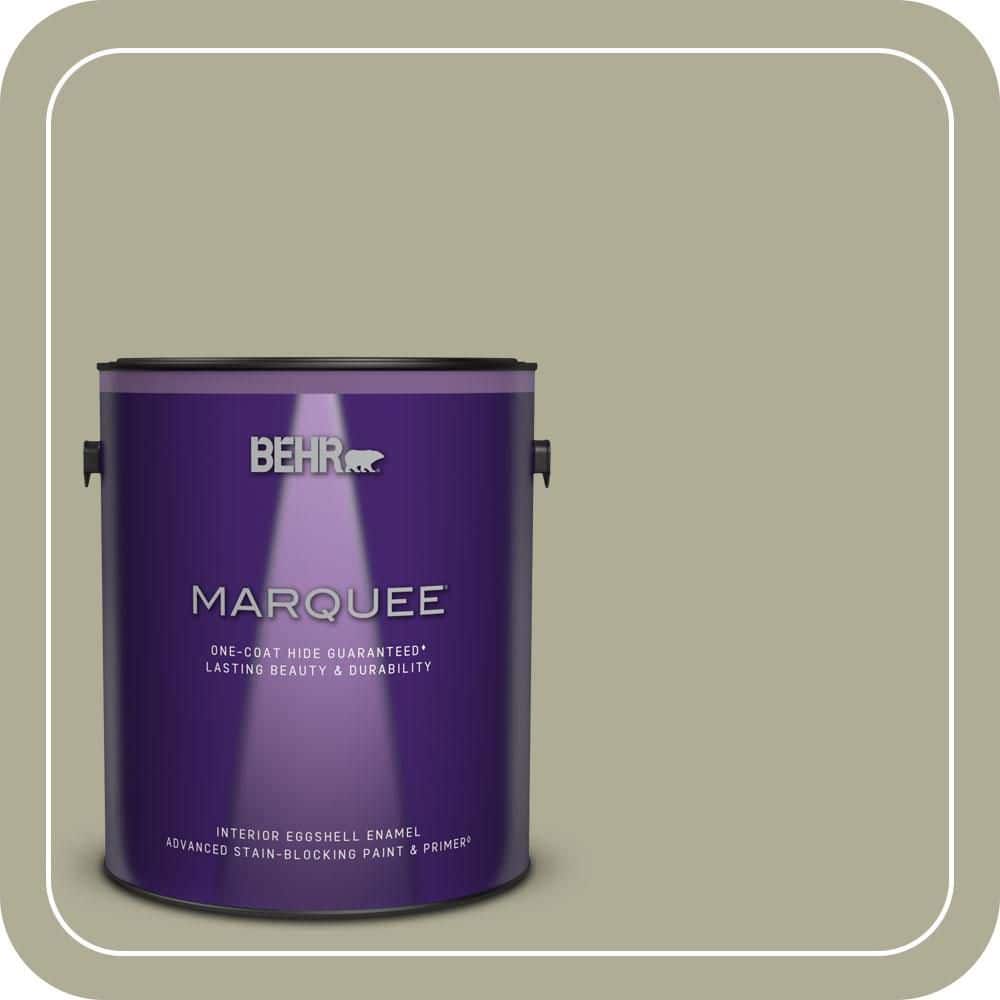 BEHR MARQUEE 1 gal. #MQ6-27 Sage Wisdom One-Coat Hide Eggshell Enamel Interior Paint & Primer