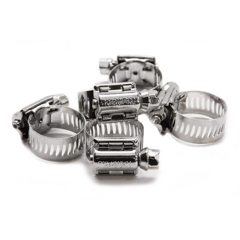 FOREVERBOLT Marine Grade 300 Series Stainless Steel, SAE #6 Worm Gear Hose Clamp treated with NL-19