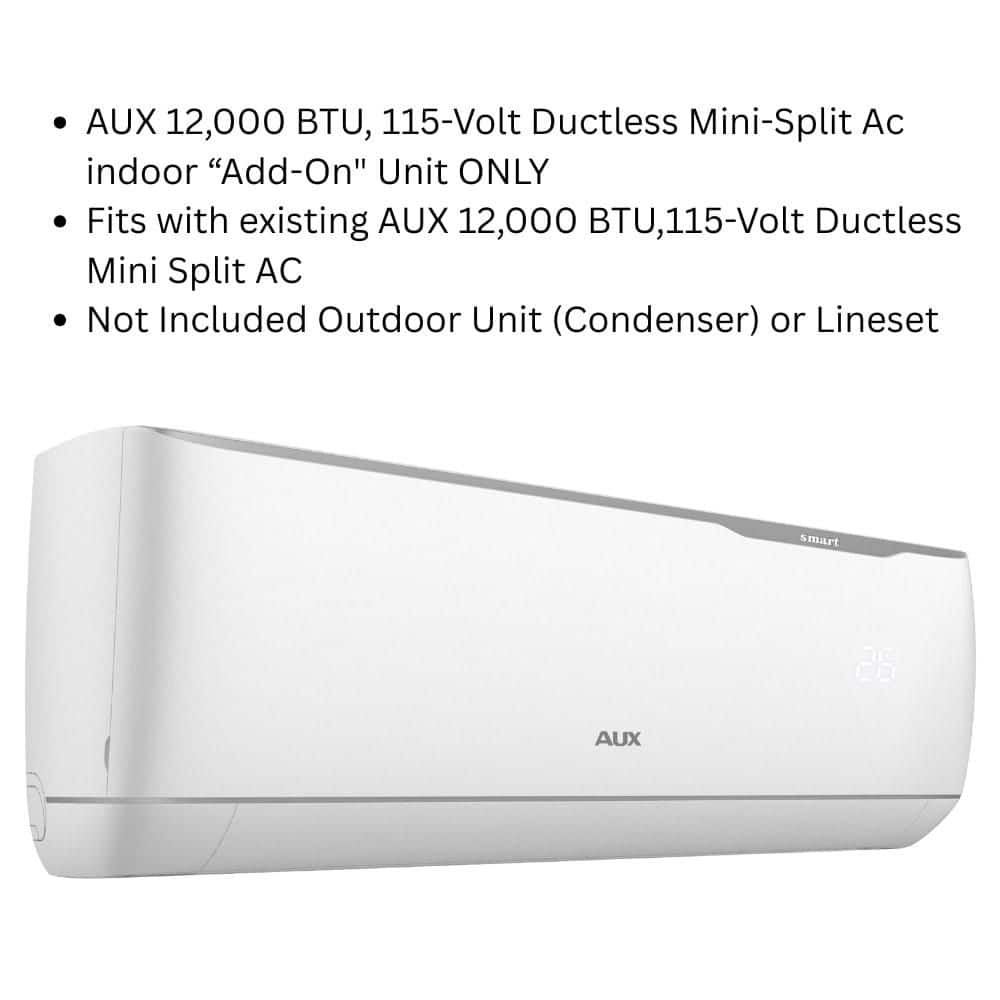 AUX 12,000 BTU 115-Volt 1-Ton 17 SEER 1-Zone Ductless Mini Split System for Indoor (Air Handler) Add-On Unit Only
