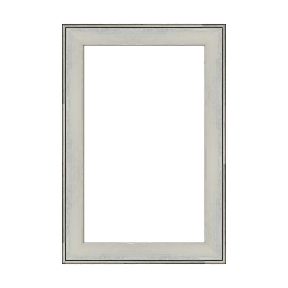 Amanti Art Mirror Makeover Flair Silver Patina 17.25 in. W x 25.25 in. H Bathroom Mirror Frame Border Kit-Fits a 16 x 24 Mirror (1)