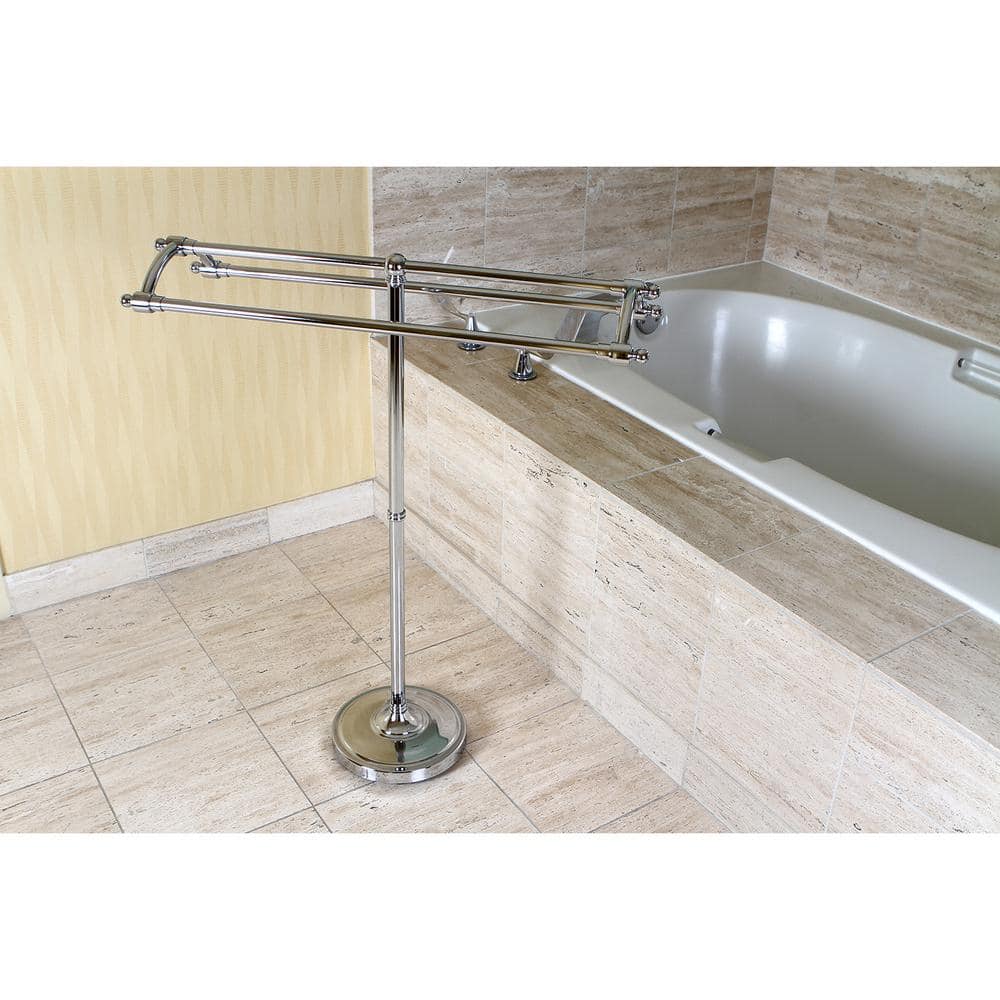 Kingston Brass Pedestal Round Plate Towel Rack in Chrome (3)