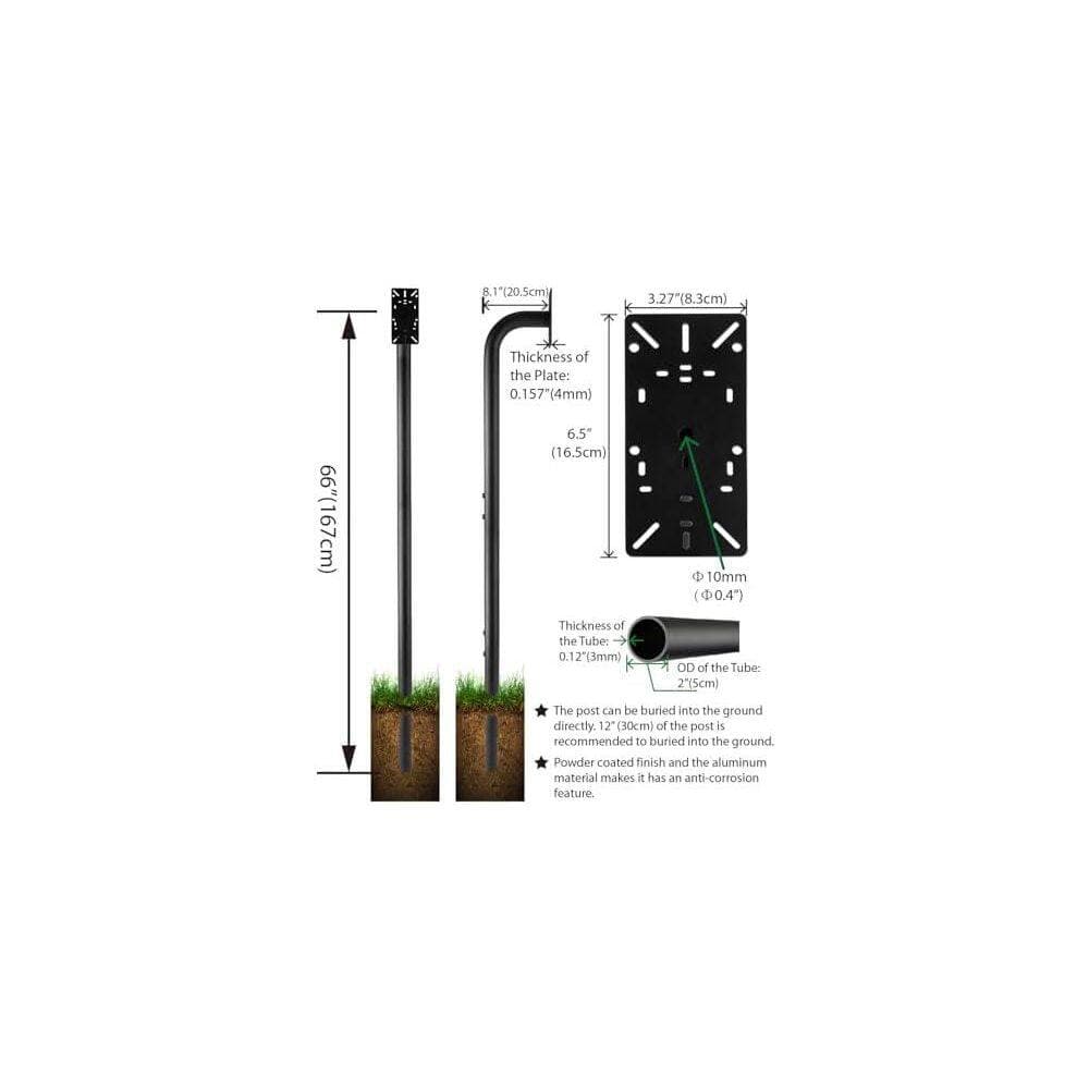 Unbranded Automatic Gate Opener Dual Swing Gates Up to 18 ft. per Arm AC Powered with Remote Control Solar Compatible (3)