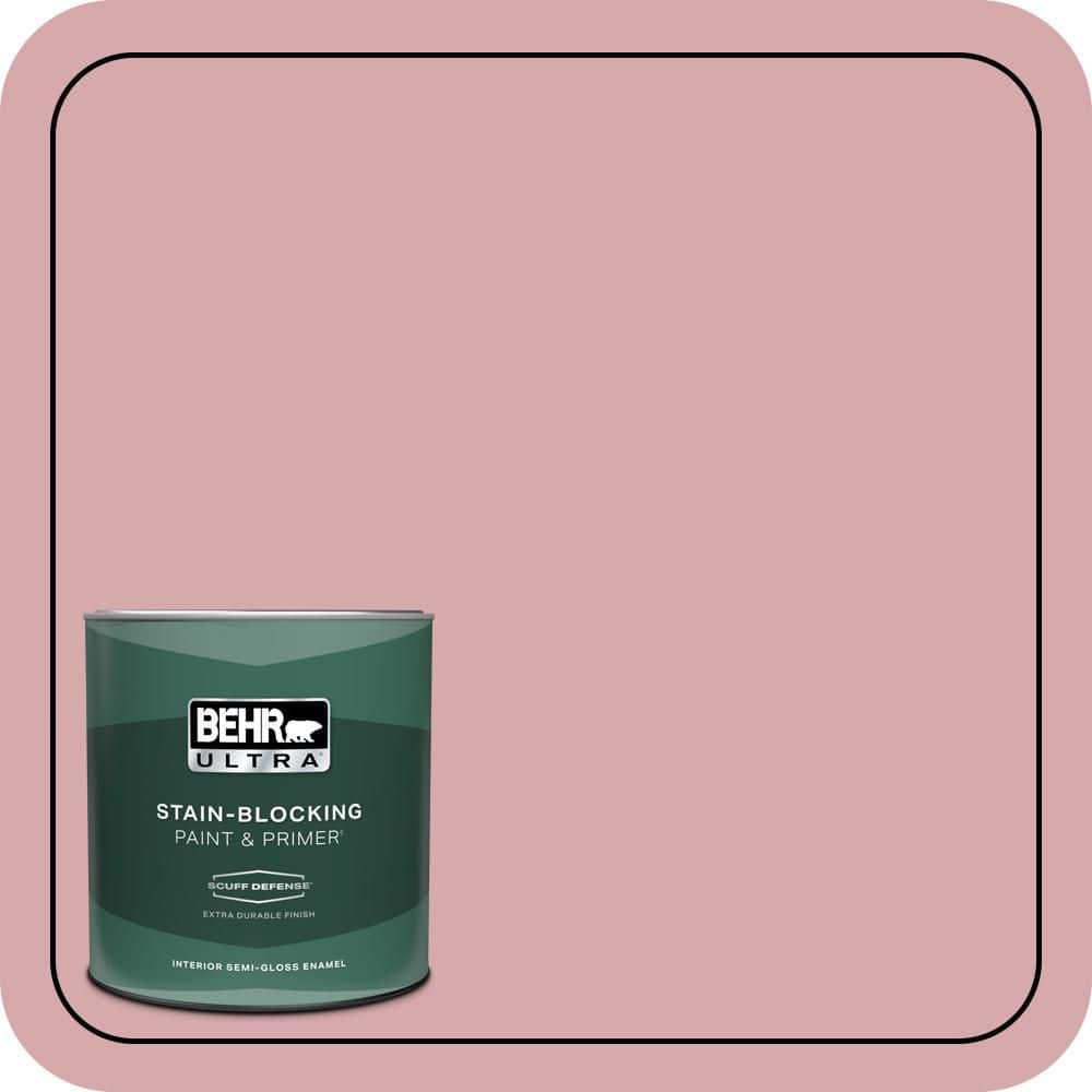 BEHR ULTRA 1 qt. #S140-3 Berry Crush Extra Durable Semi-Gloss Enamel Interior Paint & Primer