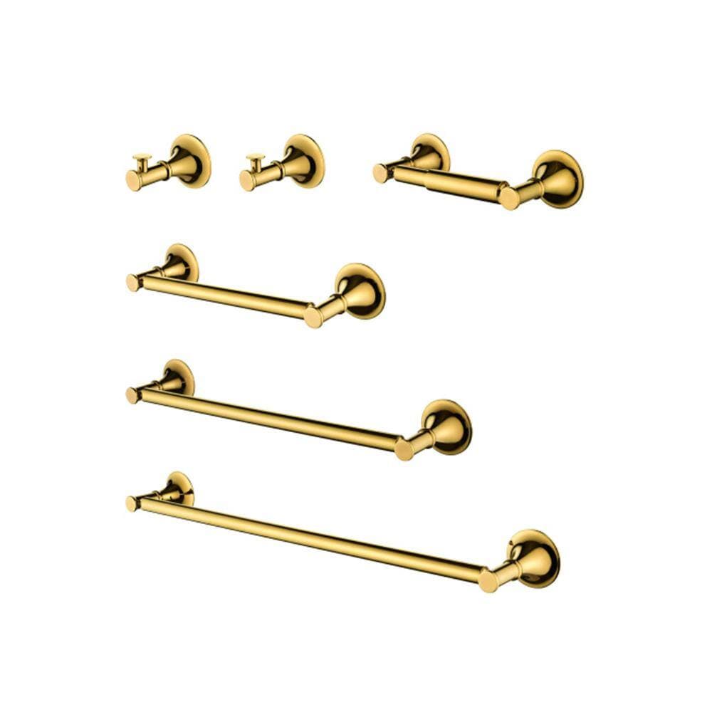 Adrinfly Pcs Wall Mount Bathroom Towel Rack Set Brass (1)